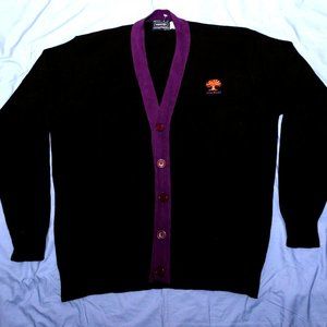 Vantage Custom Classics "PGA West" Mens Black Purple Knit Sweater Large